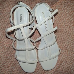 Anne Klein Ivory Strappy Sandals